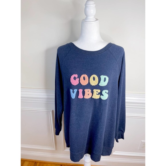NWT Wildfox Good Vibes Oversized Sweatshirt - Picture 4 of 4